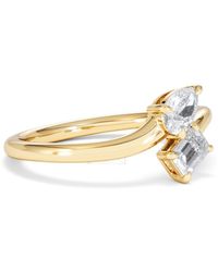 The Diamond Store - Toi Et Moi Emerald And Pear Cut Lab Diamond Ring 0.50Ct G/Vs - Lyst