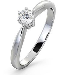 The Diamond Store - Engagement Ring High Set Chloe 0.25Ct Lab Diamond H/Si - Lyst