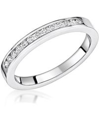 The Diamond Store - Charlotte 2.6Mm Wedding Band 0.15Ct H/Si Diamonds - Lyst