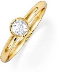 The Diamond Store - Horizon Round Cut Lab Diamond Solitaire Ring 0.25Ct H/Si - Lyst