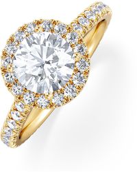 The Diamond Store - Reina Lab Diamond Halo Engagement Ring - Lyst