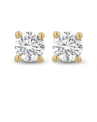 The Diamond Store - 0.50Ct Round Cut Lab Diamond Stud Earrings - Lyst