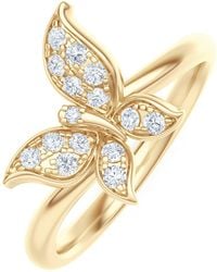 The Diamond Store - Papillon 0.19Ct Lab Diamond Ring - Lyst