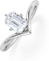 The Diamond Store - Vela 1.00Ct Emerald Cut Lab Diamond Solitaire Engagement Ring - Lyst