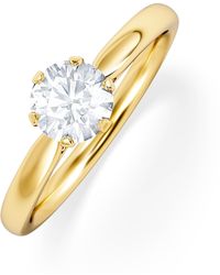 The Diamond Store - Certified 0.70Ct Chloe Low 18K Engagement Ring G/Vs - Lyst