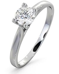 The Diamond Store - Certified 0.50Ct Grace 18K Engagement Ring G/Vs - Lyst