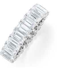 The Diamond Store - Luxe 7.00Ct Lab Diamond Eternity Ring With Igi Certified Emerald-Cut Diamonds - Lyst