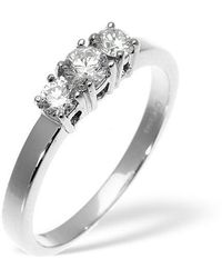 The Diamond Store - Ellie 3 Stone Lab Diamond Ring 0.50Ct G/Vs - Lyst