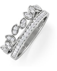 The Diamond Store - Double Band Stacking Ring Lab Diamond 0.25Ct - Lyst