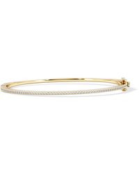The Diamond Store - 0.50Ct Lab Diamond Half Pavé Bangle Bracelet - Lyst