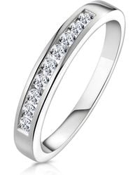 The Diamond Store - Rae Half Eternity Ring Channel Set 0.25Ct Diamond 9K - Lyst
