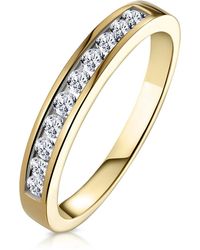 The Diamond Store - Rae Half Eternity Ring 0.33Ct Diamond 9K - Lyst