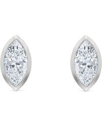 The Diamond Store - Bezel Set 1.00Ct Marquise Cut Lab Diamond Stud Earrings - Lyst