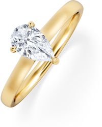 The Diamond Store - Amora Pear 0.50Ct Lab Diamond Engagement Ring F/Vs Set - Lyst