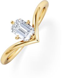 The Diamond Store - Vela 0.50Ct Emerald Cut Lab Diamond Solitaire Engagement Ring - Lyst