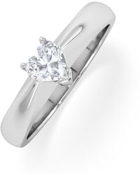 The Diamond Store - Naomi Heart Cut Lab Diamond Engagement Ring 0.33Ct H/Si - Lyst