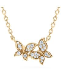 The Diamond Store - Papillon 0.20Ct Lab Diamond Necklace 18K Vermeil - Lyst