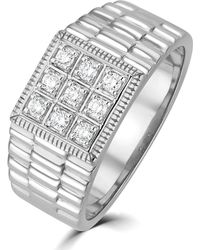 The Diamond Store - Lab Diamond Design Ring 0.25Ct H/Si - Lyst