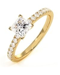 The Diamond Store - Katerina Gia Princess Diamond Engagement Ring 18K 1.15Ct G/Vs1 - Lyst