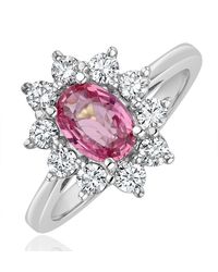 The Diamond Store - 18K 0.50Ct Diamond And 1.05Ct Sapphire Ring - Lyst