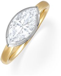 The Diamond Store - East West 1.00Ct Marquise Cut Lab Diamond Solitaire Engagement Ring - Lyst