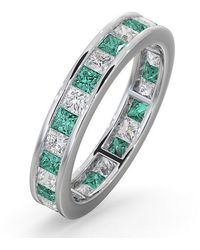 The Diamond Store - Eternity Ring Lauren Diamonds G/Vs And Emerald 2.20Ct - Lyst