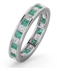 The Diamond Store - Eternity Ring Lauren Diamonds G/Vs And Emerald 2.20Ct - Lyst
