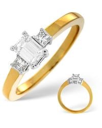 The Diamond Store - H/Si Solitaire With Shoulders Ring 0.65Ct Diamond 18K - Lyst