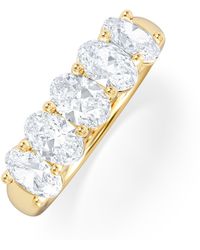 The Diamond Store - Unity 2.00Ct Oval Cut Lab Diamond 5 Stone Ring - Lyst