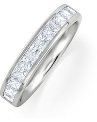 The Diamond Store - Princess Diamond Half Eternity Ring 1.00Ct H/Si - Lyst