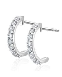The Diamond Store - Comfort Huggie Lab Diamond Earrings 0.50Ct H/Si - Lyst