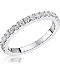 The Diamond Store - Natalia Matching 2Mm Wedding Band 0.50Ct H/Si Diamonds - Lyst