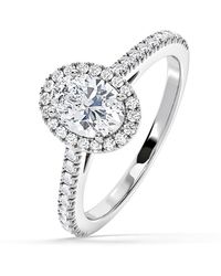 The Diamond Store - Georgina Gia Oval Diamond Halo Engagement Ring 1.55Ct G/Vs1 - Lyst