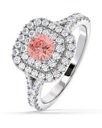 The Diamond Store - Anastasia Lab Diamond 1.30Ct Halo Ring - Lyst