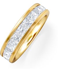 The Diamond Store - Eterna Lab Diamond Princess Cut Half Eternity Ring 2.00Ct F/Vs - Lyst