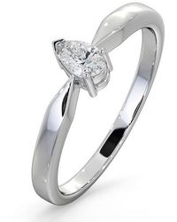 The Diamond Store - Certified Pear Shaped Diamond Engagement Ring 0.25Ct-G/Vs - Lyst