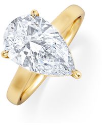 The Diamond Store - Amora Pear 3.00Ct Lab Diamond Engagement Ring G/Vs Set - Lyst