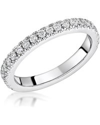 The Diamond Store - Alessandra Matching 2.6Mm Wedding Band 0.42Ct H/Si Diamonds - Lyst