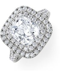 The Diamond Store - Anastasia Lab Diamond Halo Engagement Ring 18K 2.70Ct F/Vs1 - Lyst