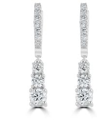 The Diamond Store - Lab Diamonds Drop Earrings 1Ct Set - Lyst