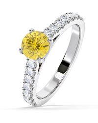 The Diamond Store - Natalia Lab Diamond 1.50Ct Side Stone Ring - Lyst