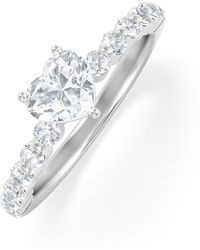 The Diamond Store - Solstice Heart Cut 0.80Ct Lab Diamond Engagement Ring F/Vs - Lyst
