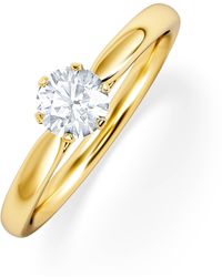 The Diamond Store - Certified 0.50Ct Chloe Low 18K Engagement Ring G/Si2 - Lyst
