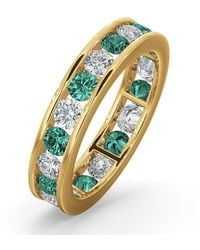 The Diamond Store - Eternity Ring Rae Diamonds G/Vs And Emerald 1.70Ct - Lyst