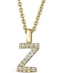 The Diamond Store - Love Letter Initial Z Lab Diamond Necklace Set - Lyst