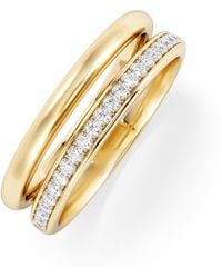 The Diamond Store - Duo Curve 0.10Ct Lab Diamond Stacking Ring - Lyst