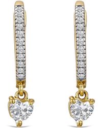 The Diamond Store - Stellato Heart Drop Huggie Earrings Lab Diamond 1.00Ct - Lyst