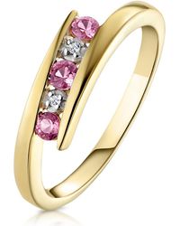The Diamond Store - 0.21Ct Sapphire And Diamond Ring 9K - Lyst