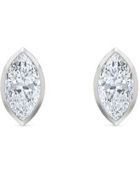 The Diamond Store - Bezel Set 2.00Ct Marquise Cut Lab Diamond Stud Earrings - Lyst