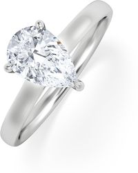 The Diamond Store - Amora Pear 1.00Ct Lab Diamond Engagement Ring F/Vs Set - Lyst
